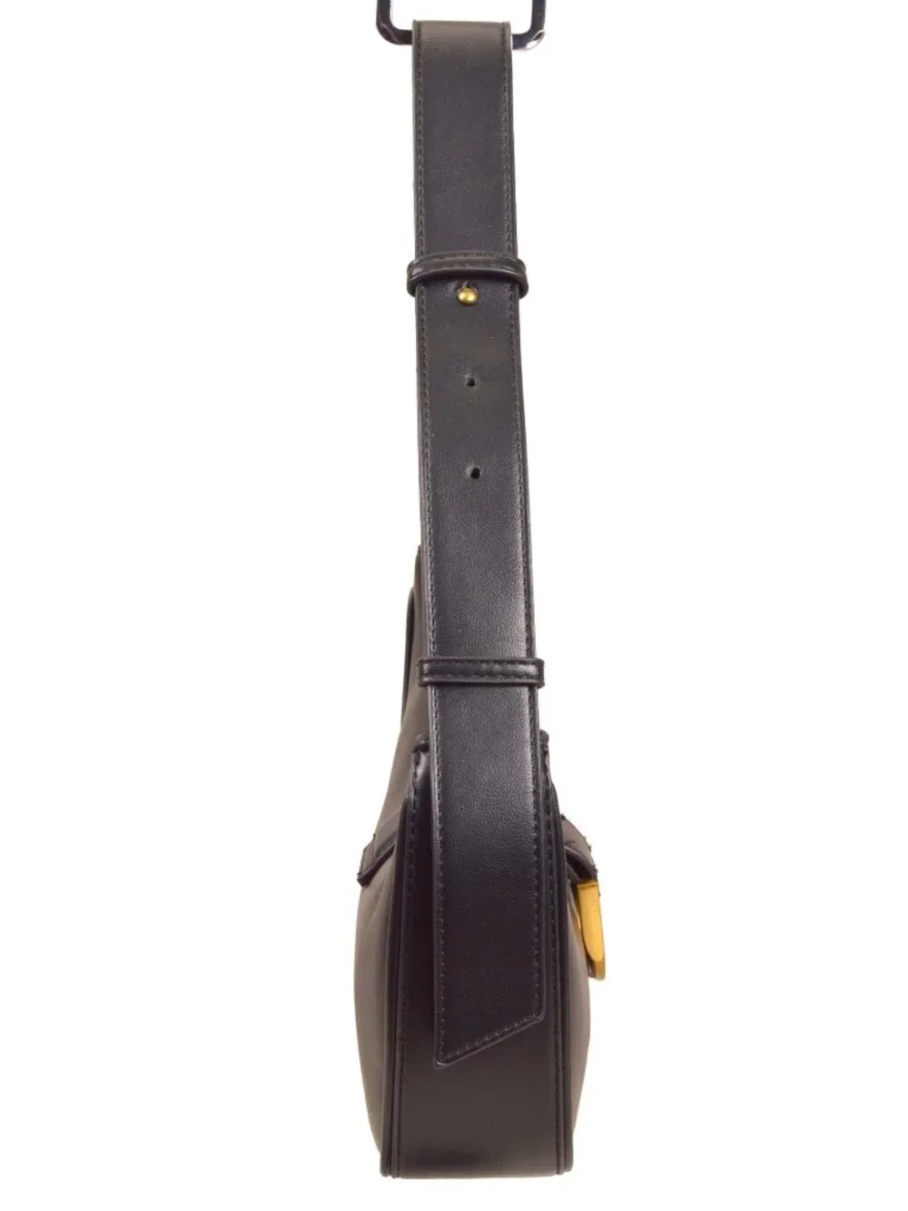 MADISON WEST Black Crescent Boho Shoulder Bag